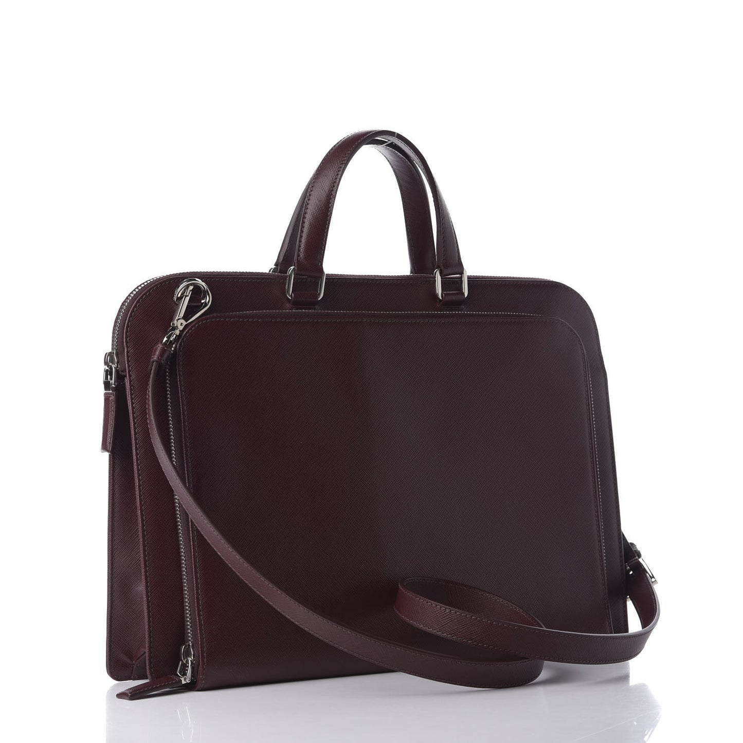Saffiano Travel Briefcase Granato