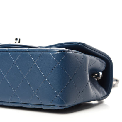 Chanel Lambskin Quilted Mini Rectangular Flap Dark Blue 7 of 11