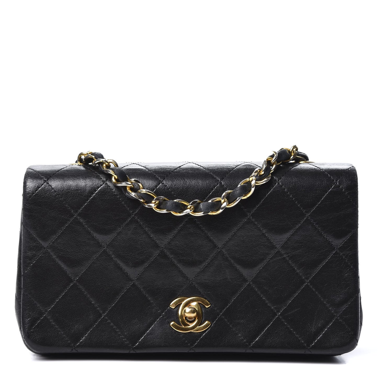 Lambskin Quilted Mini Flap Black