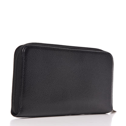 Chanel Caviar Timeless CC Zip Around Wallet Black 3 of 9