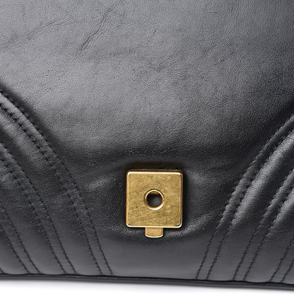 Gucci Calfskin Matelasse Large GG Marmont Shoulder Bag Black 11 of 17