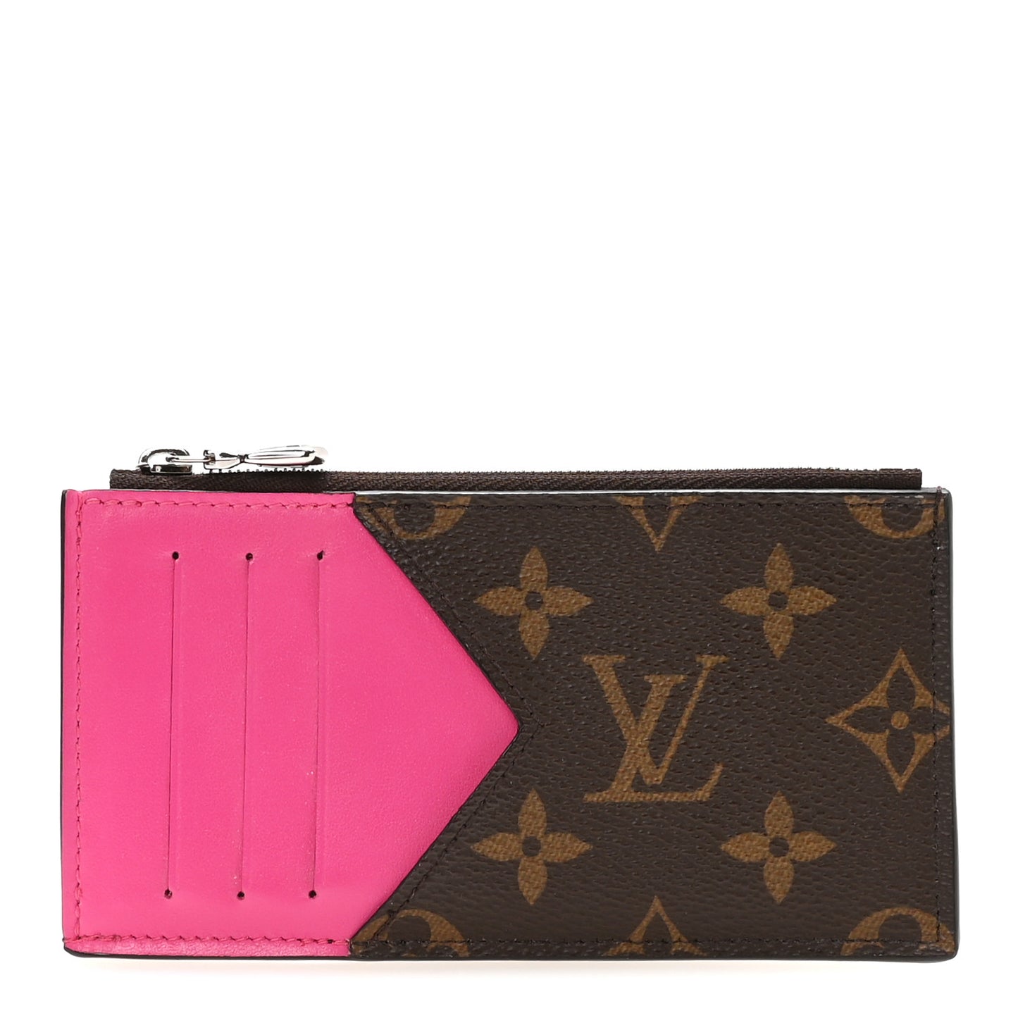 Monogram Calfskin Coin Card Holder Rose
