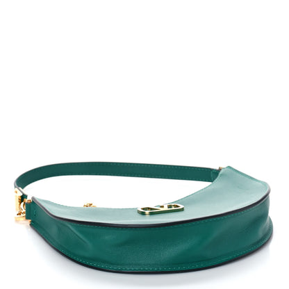 Valentino Garavani Calfskin Mini Vlogo Hobo Bag Emerald Green 3 of 7