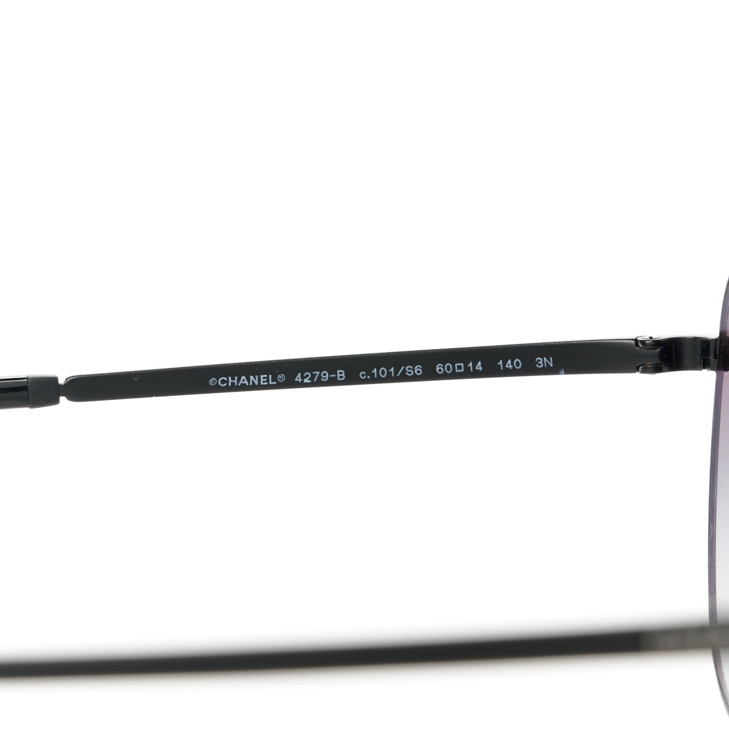 Chanel Metal Aviator Sunglasses 4279-B Black 5 of 8