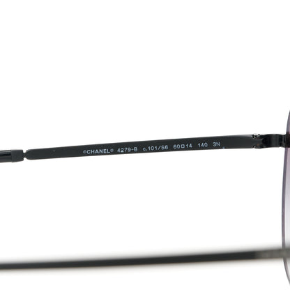 Chanel Metal Aviator Sunglasses 4279-B Black 5 of 8