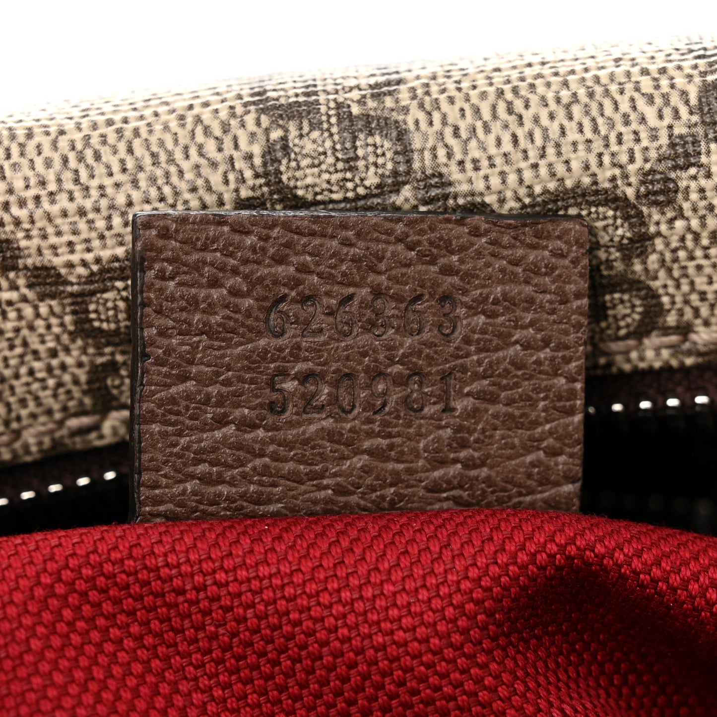 GG Supreme Monogram Textured Calfskin Square Messenger Bag Beige Ebony New Acero