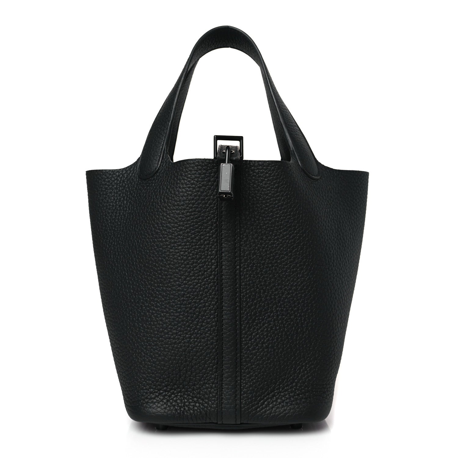 Hermes Taurillon Clemence Monochrome Picotin Lock 18 PM Black 1 of 9
