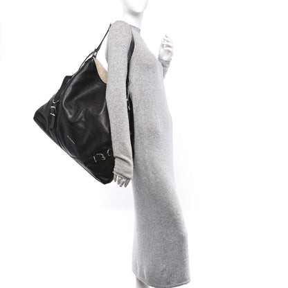 Givenchy Calfskin Shearling Large Voyou Bag Chocolate 2 of 9