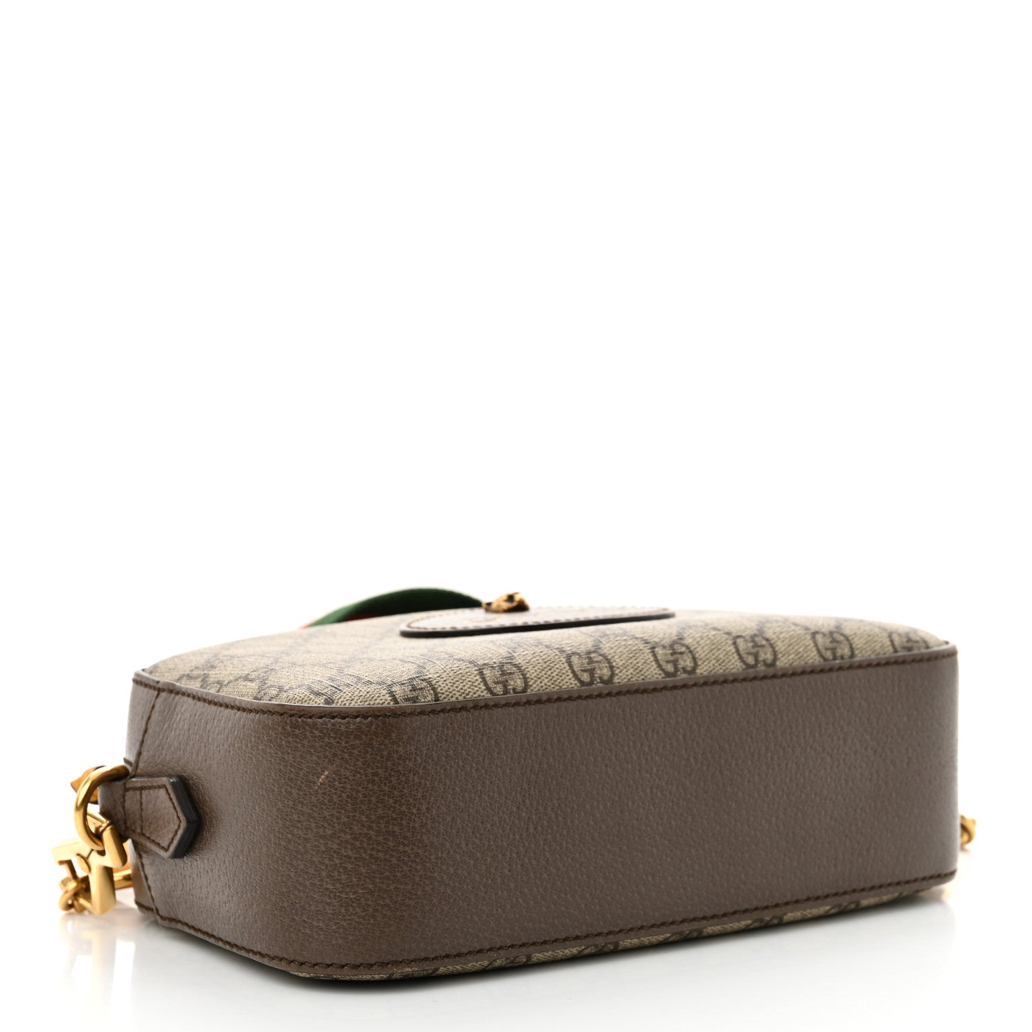 Gucci GG Supreme Monogram Web Neo Vintage Shoulder Bag Beige New Acero Crop 4 of 15