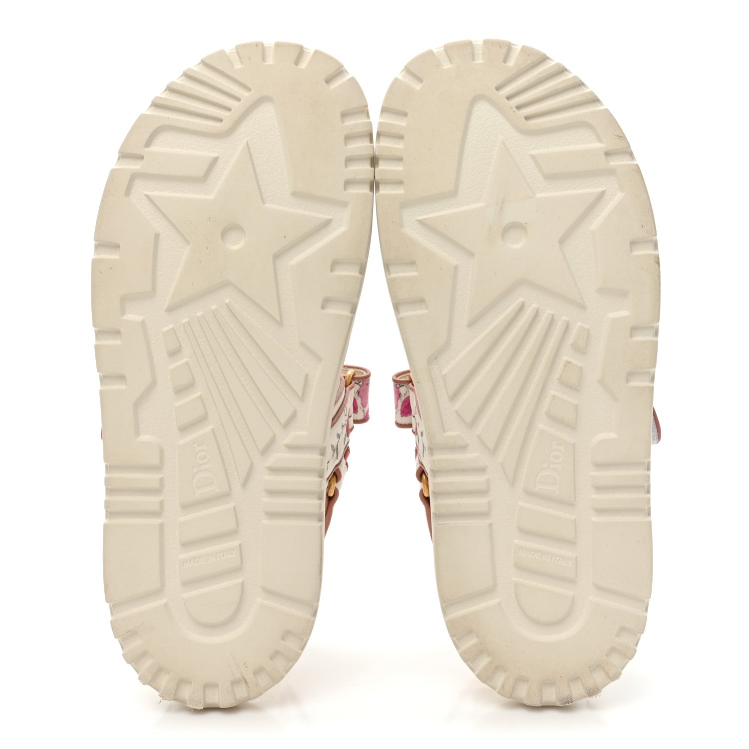 Christian Dior Technical Fabric Petites Fleurs Print Dioract Sandals 40 White Multicolor 5 of 10