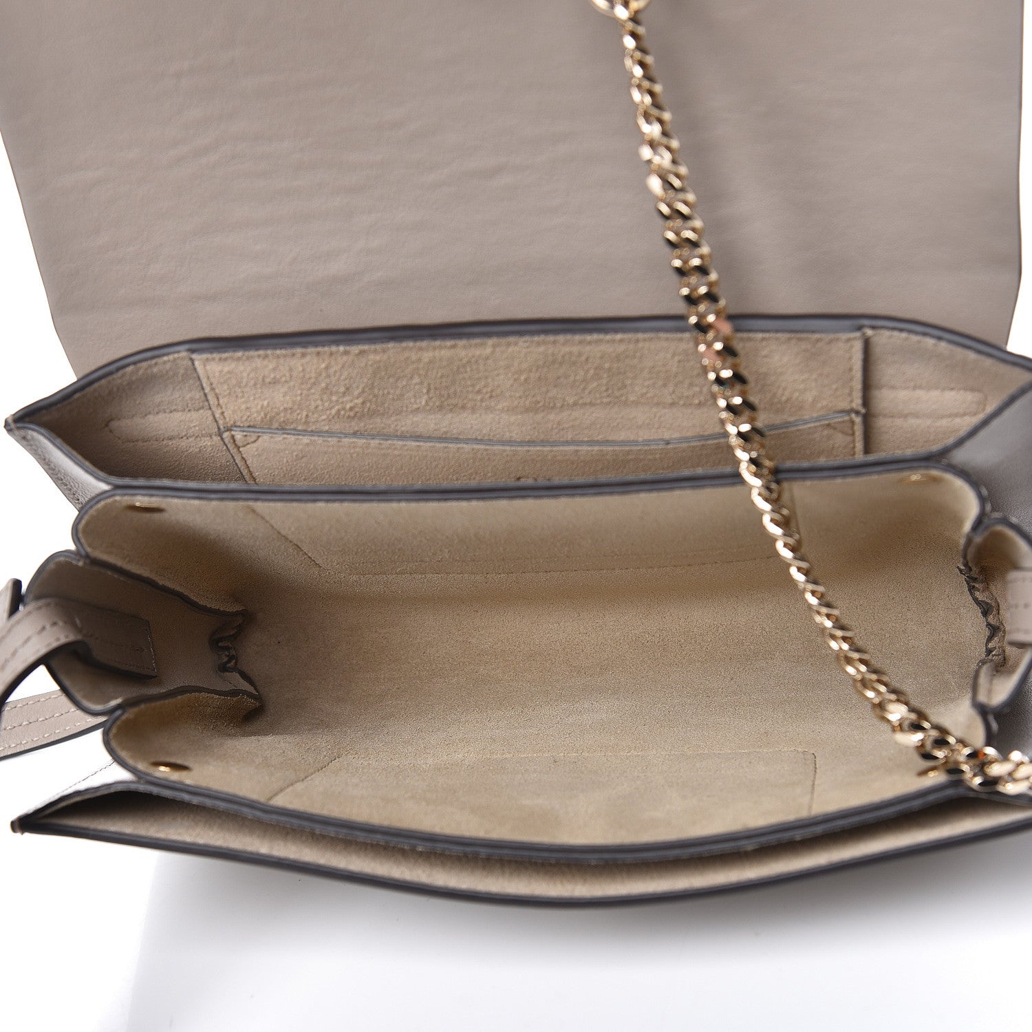 Chloe Suede Calfskin Small Faye Shoulder Bag Motty Grey 5 of 12