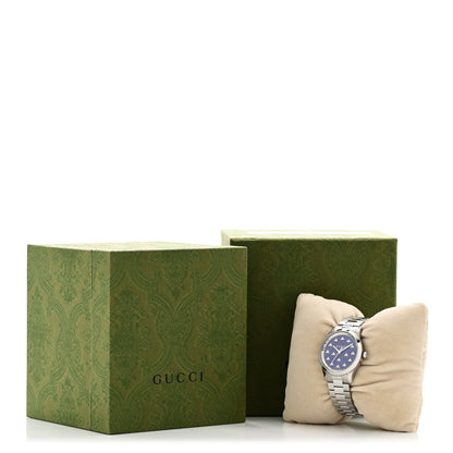 Gucci Stainless Steel 32mm G-Timeless Bee Quartz Watch Blue 5 of 5