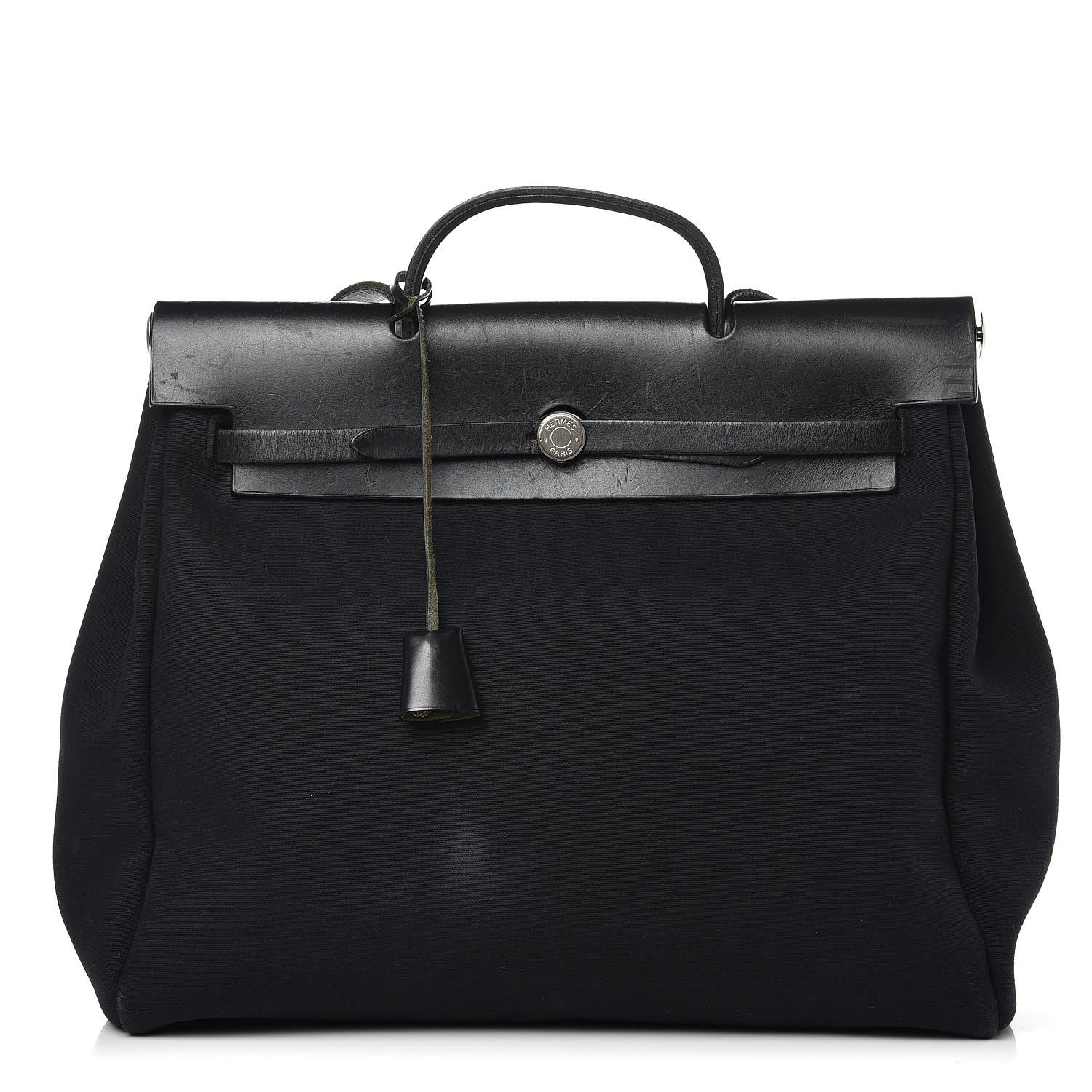Hermes Toile Vache Calfskin Herbag 39 MM Black 1 of 15