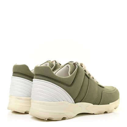 Chanel Canvas Womens Sneakers 38.5 Green 4 of 15
