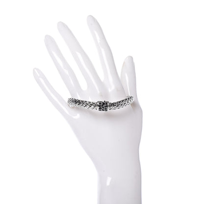 John Hardy Sterling Silver Black Sapphire 7mm Classic Chain Bracelet M 2 of 5