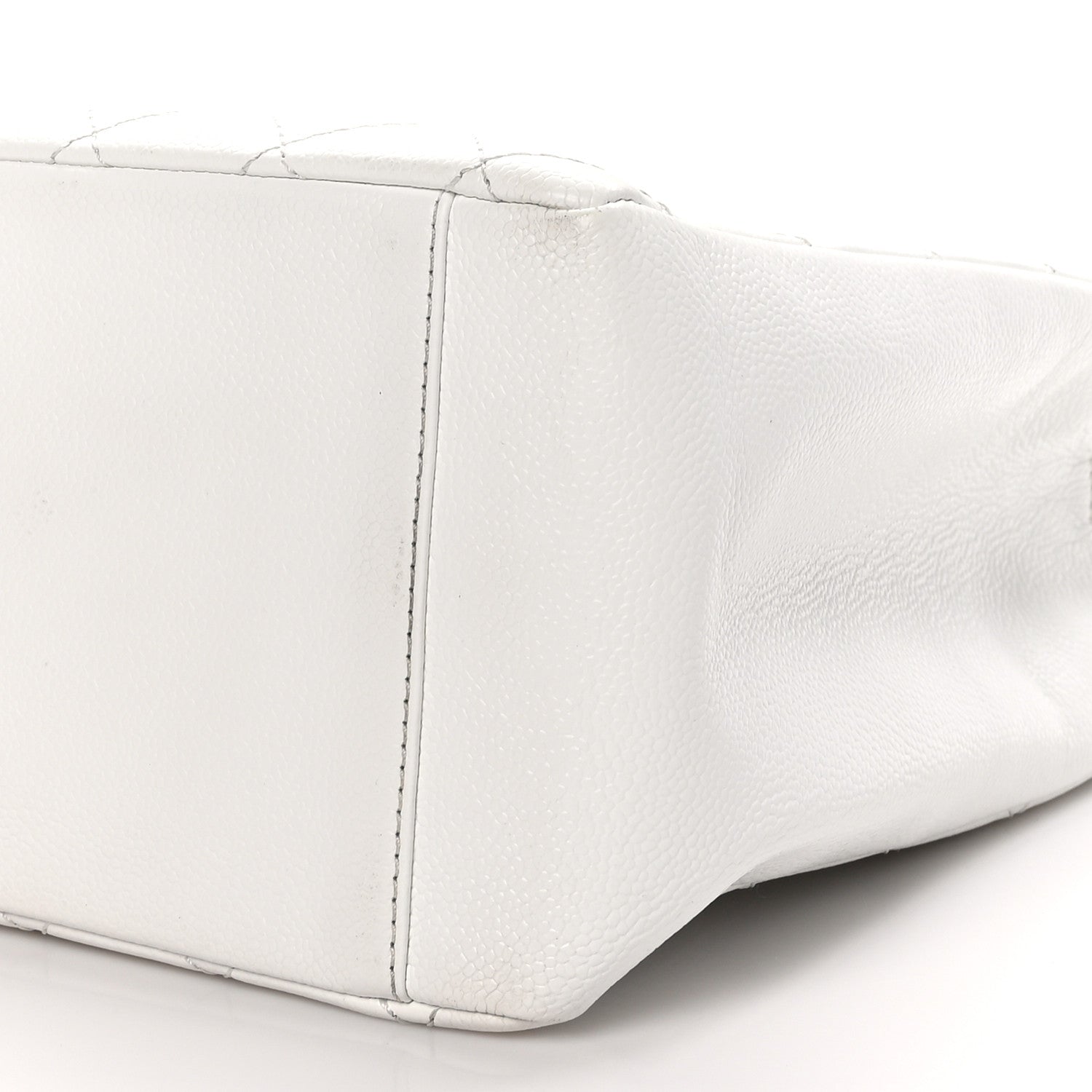 Chanel Caviar Quilted Grand Shopping Tote GST White 10 of 11