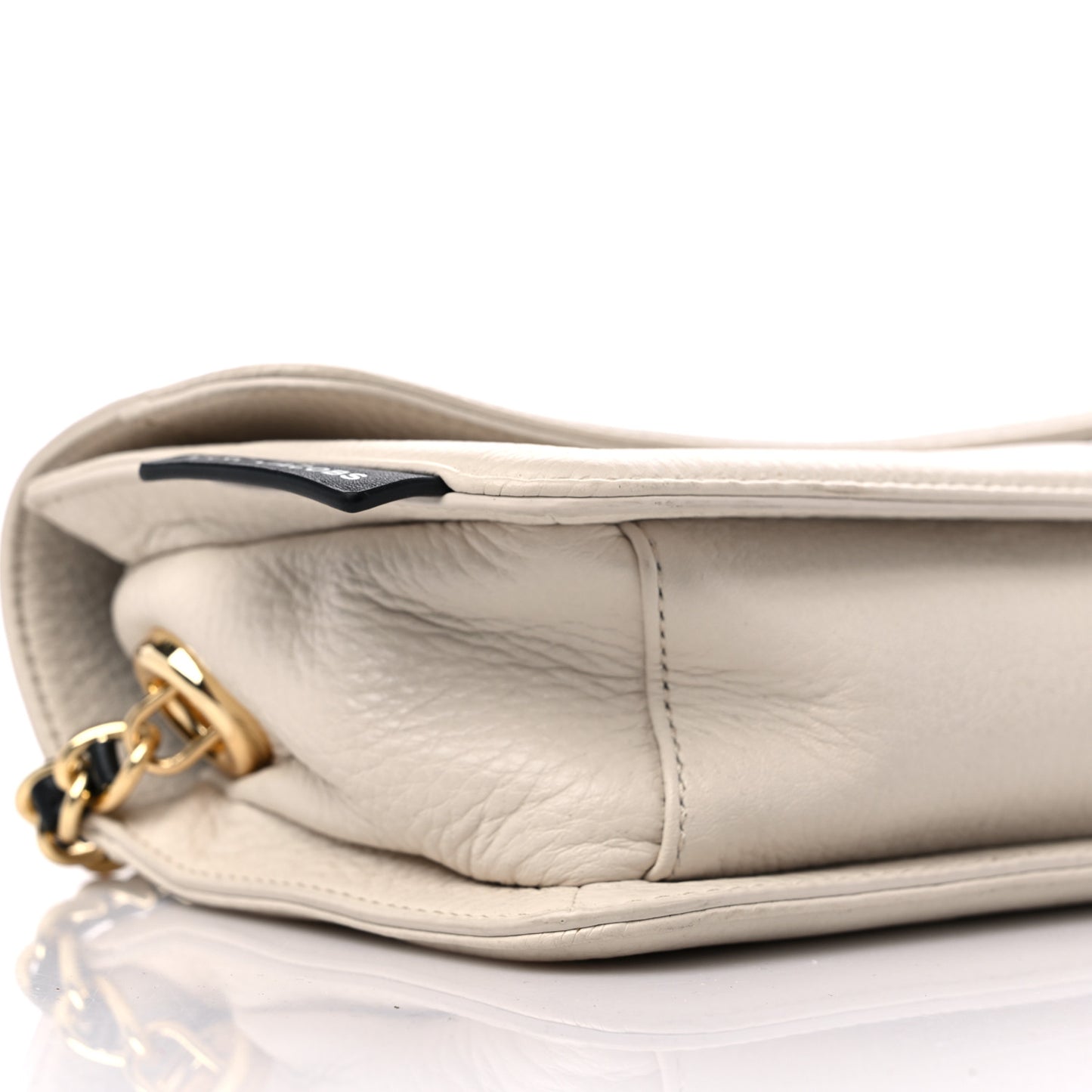 Calfskin Mini Cushion Bag White