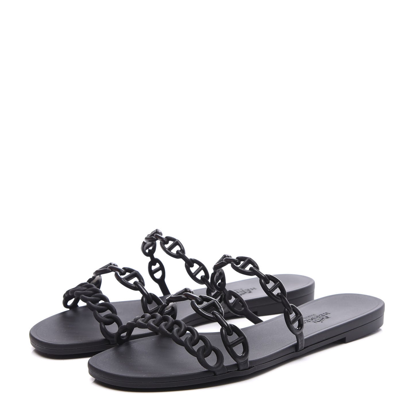Rubber Chaine d'Ancre Rivage Sandals 37 Black