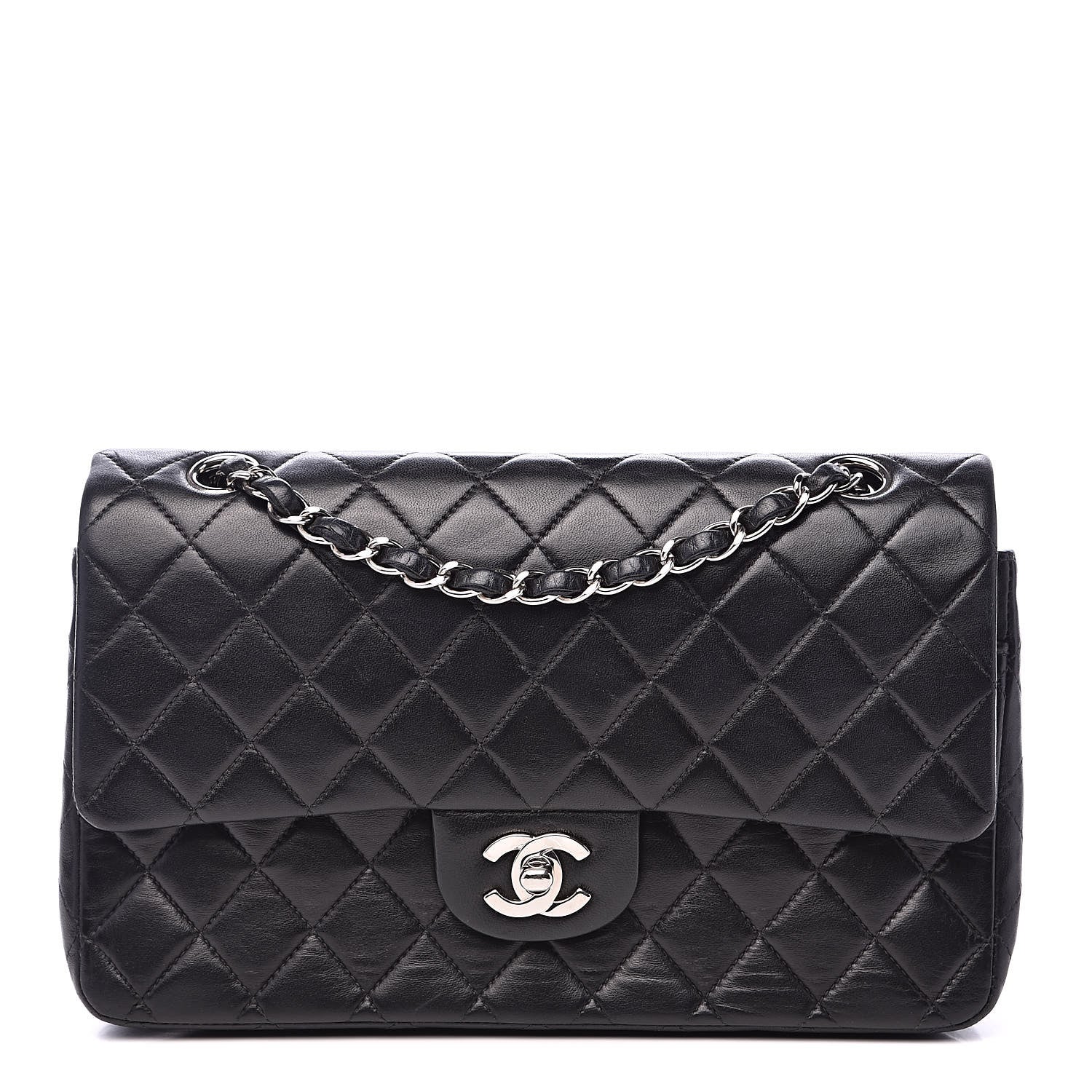 Chanel Lambskin Quilted Medium Double Flap Black 1 of 17