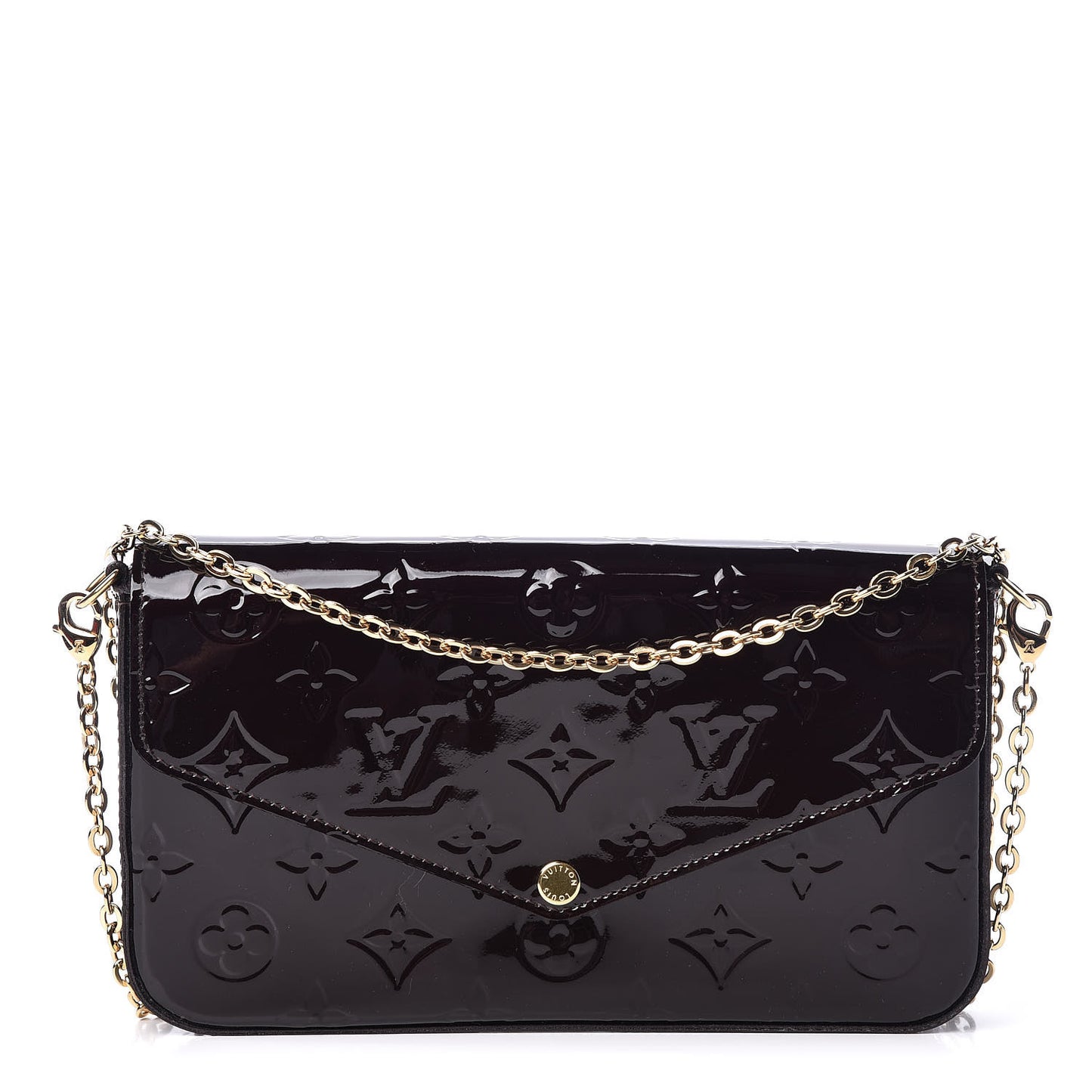 Vernis Pochette Felicie Chain Wallet Amarante