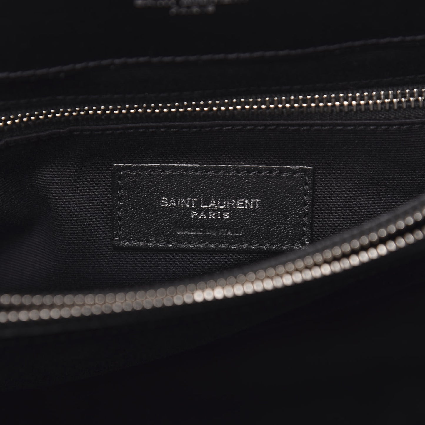 Calfskin Y Quilted Monogram Medium Loulou Chain Satchel Black