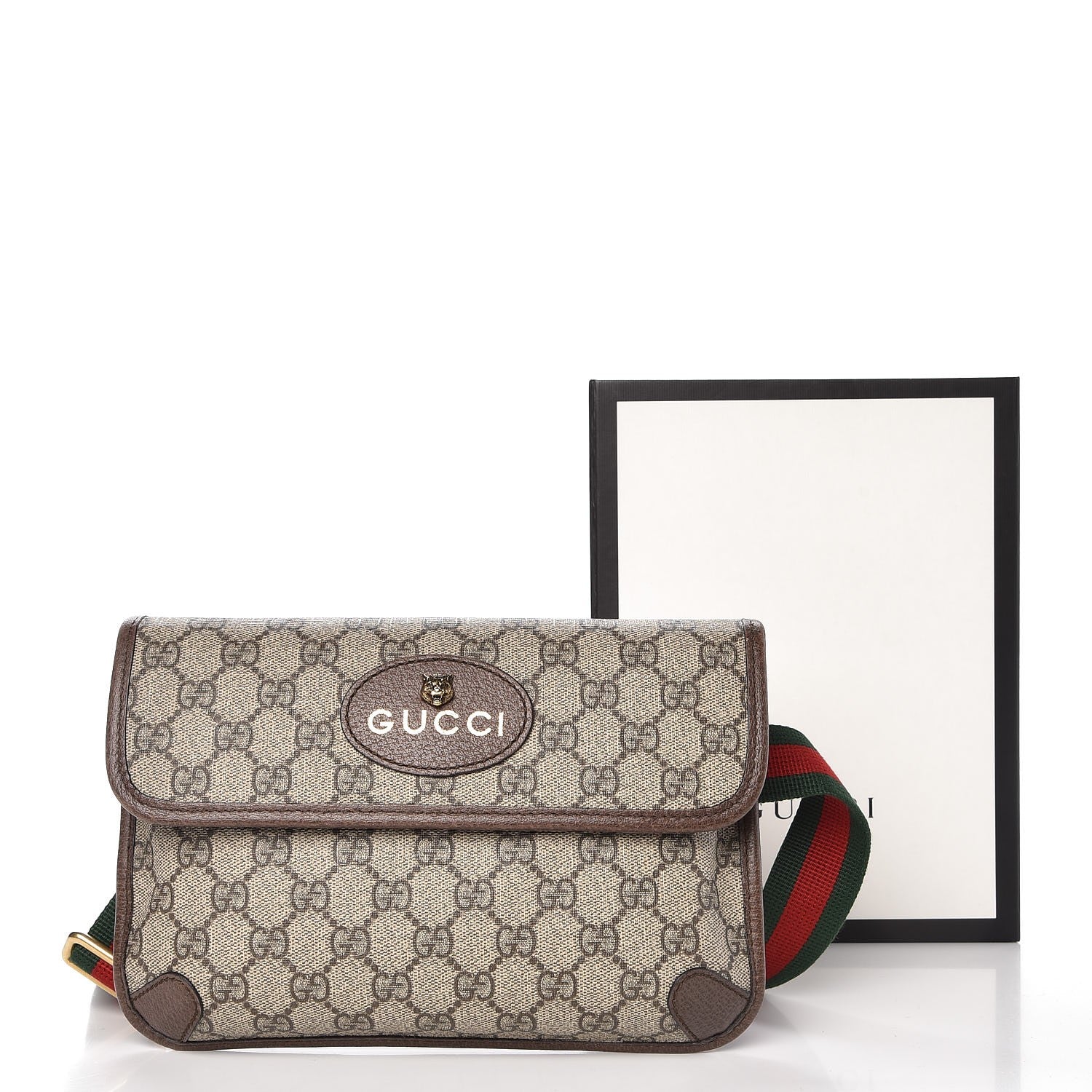 Gucci GG Supreme Monogram Neo Vintage Web Belt Bag Brown 11 of 11