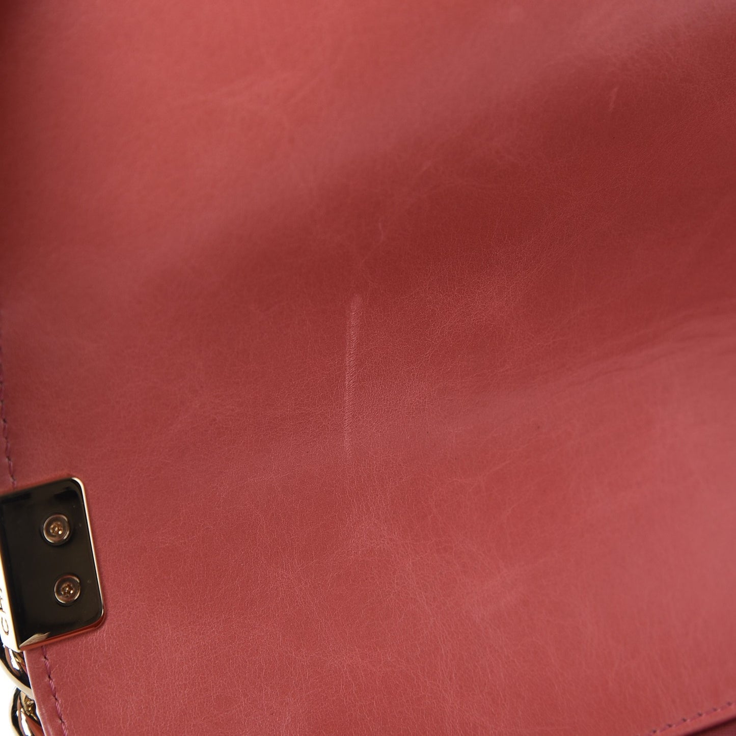 Shearling Sheepskin Medium Boy Flap Pink