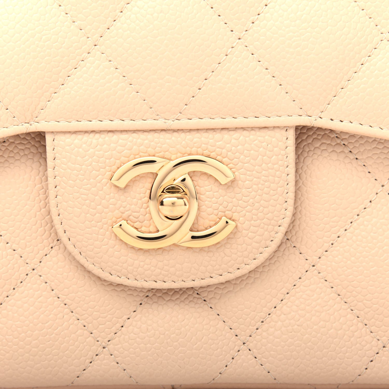 Chanel Caviar Quilted Jumbo Double Flap Light Beige 10 of 10