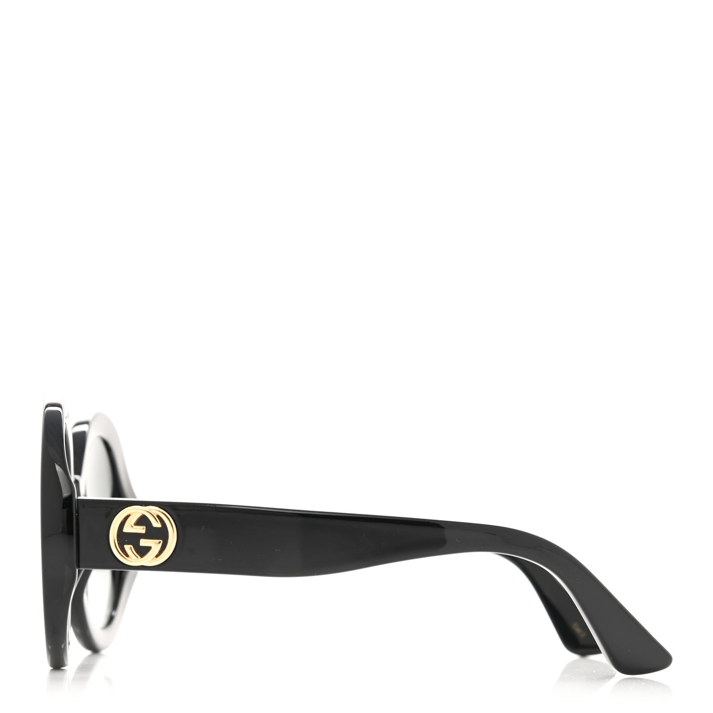 Acetate Round GG0319S Sunglasses Black Grey