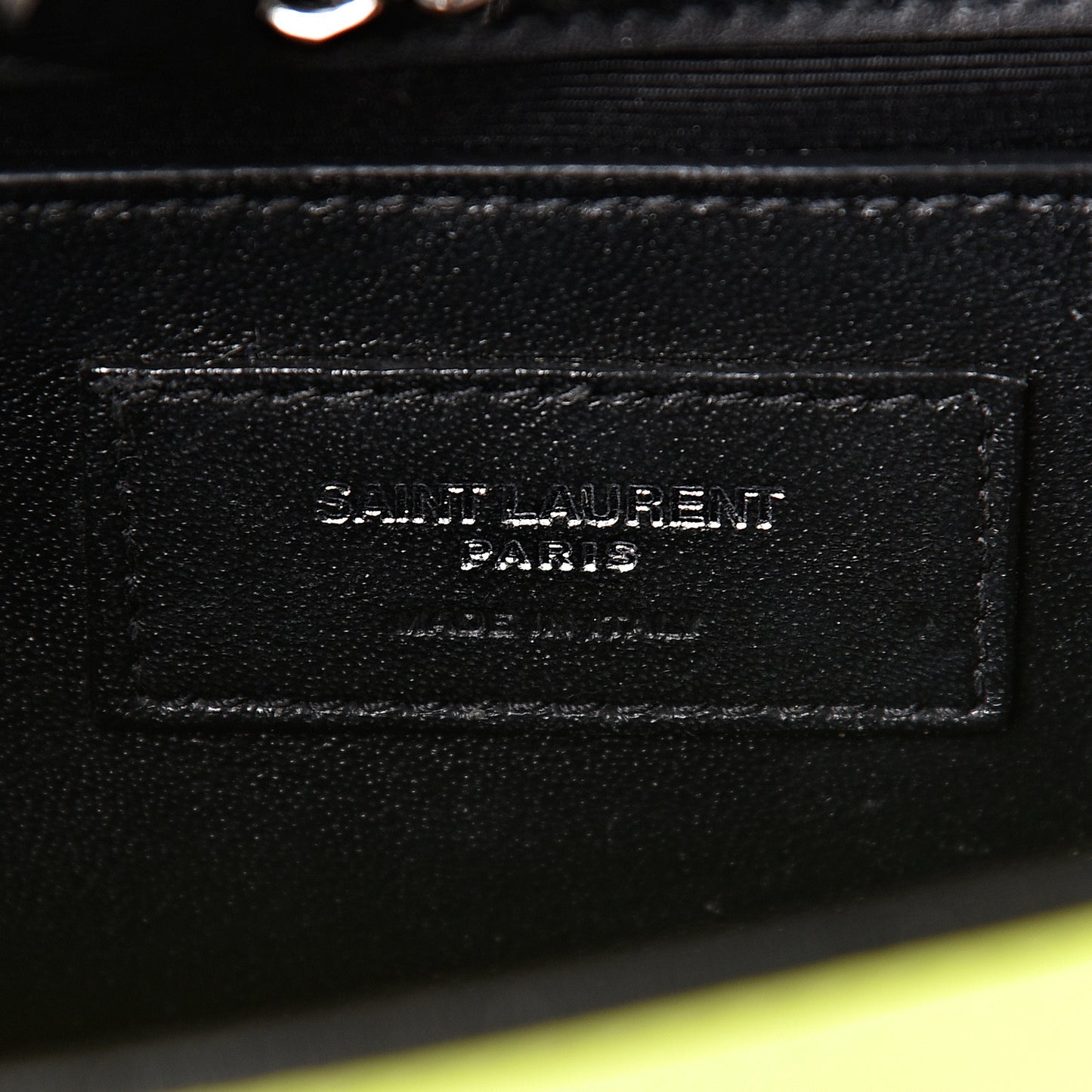 Patent Grain de Poudre Small Monogram Kate Satchel Neon Yellow