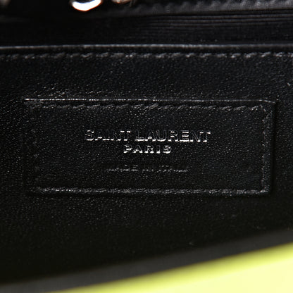 Saint Laurent Patent Grain de Poudre Small Monogram Kate Satchel Neon Yellow 6 of 10