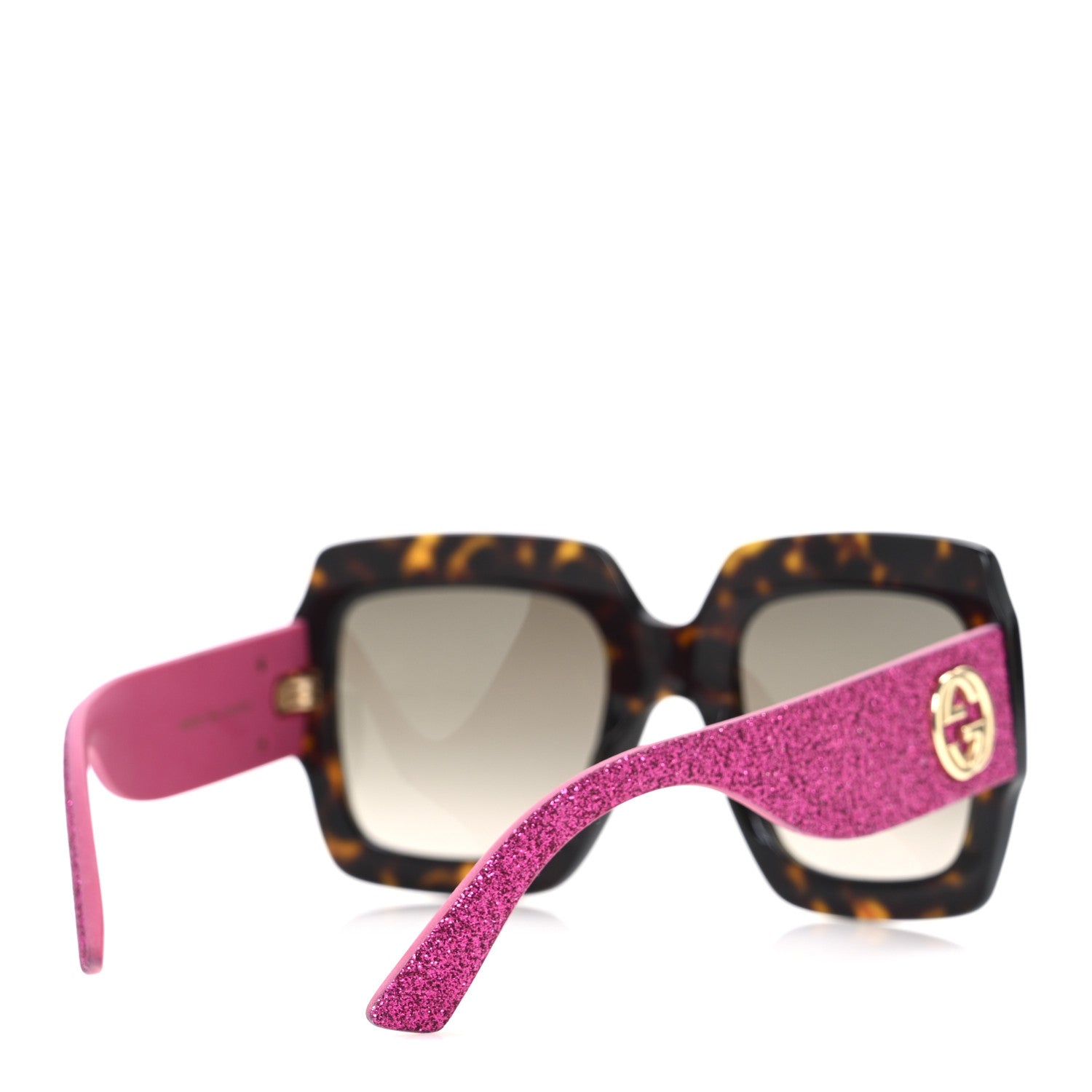 Gucci Square Frame GG0102S Sunglasses Glitter Pink Multi 4 of 8