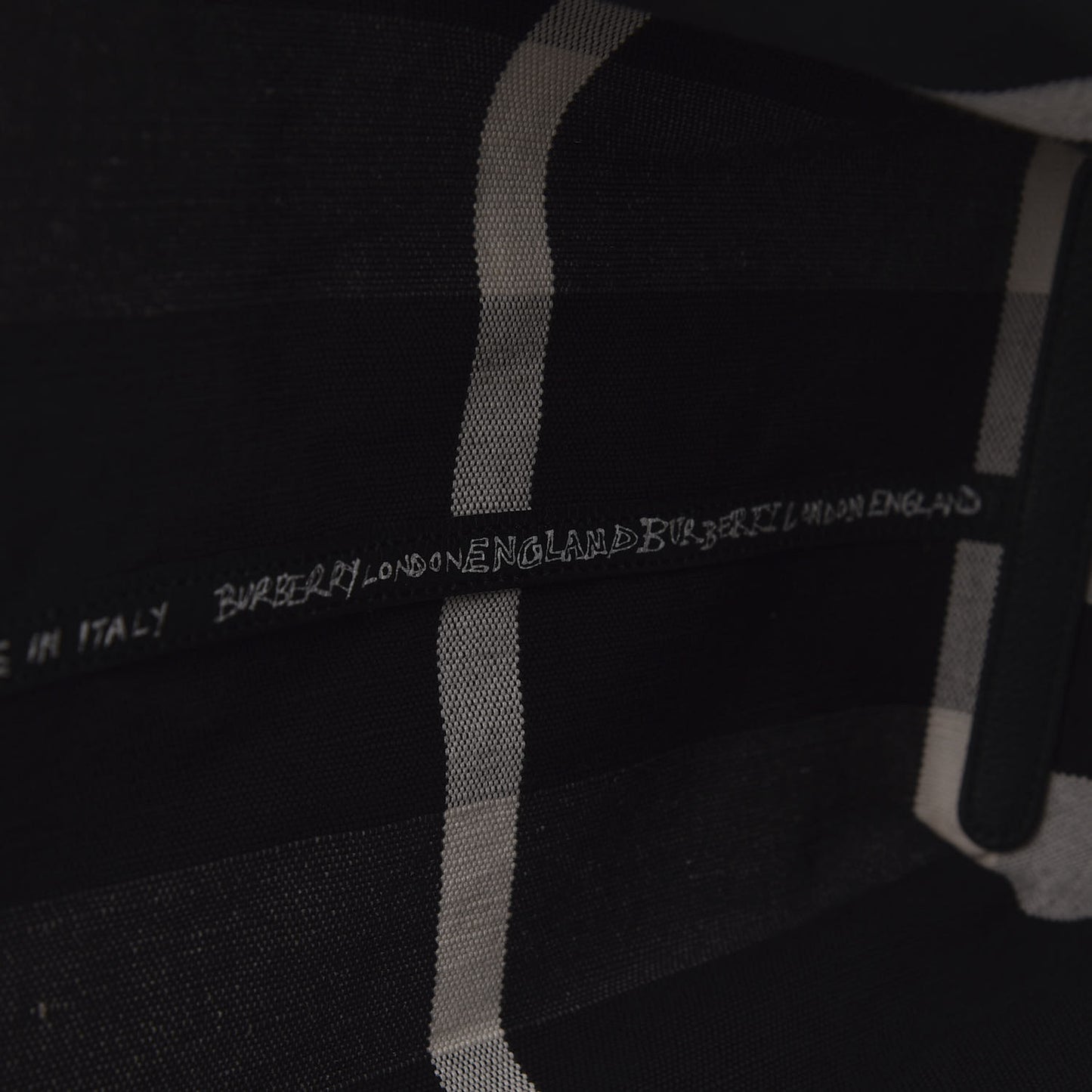 Coated Canvas Mega Check Sketchbook Medium Reversible Doodle Tote Black