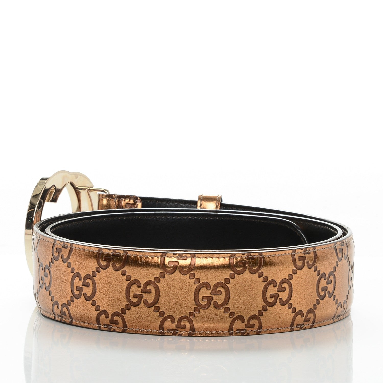 Gucci Guccissima Interlocking G Belt 95 38 Bronze 3 of 6
