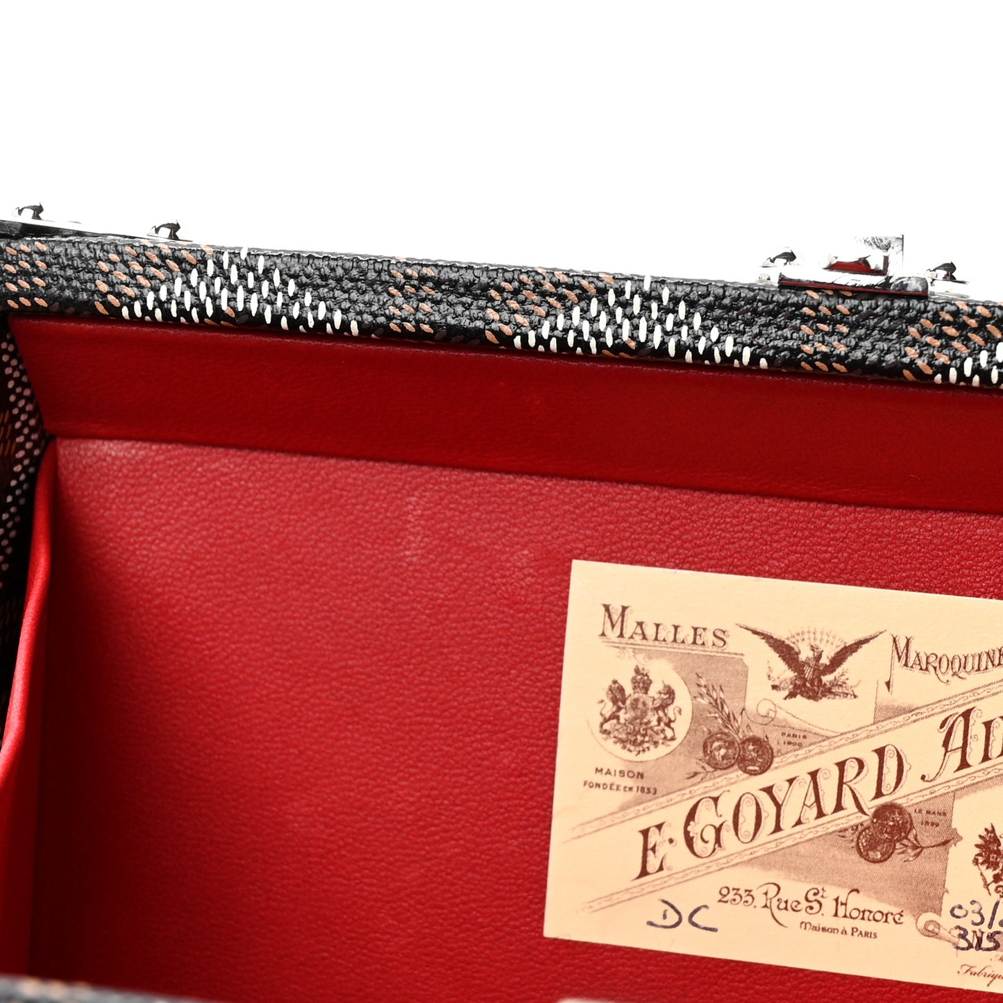 Goyardine Minaudiere Trunk Bag Black