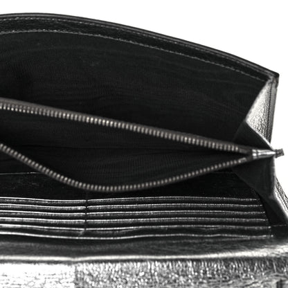 Saint Laurent Metallic Crinkled Calfskin Belle de Jour Chain Clutch Silver 7 of 14