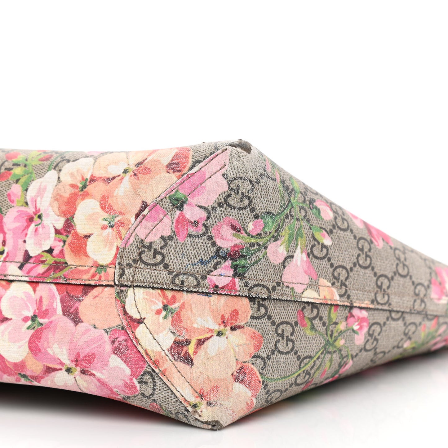 GG Supreme Monogram Blooms Medium Reversible Tote Beige Multicolor Dry Rose