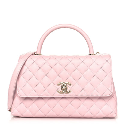Chanel Caviar Quilted Small Coco Handle Flap Light Pink 1 of 10