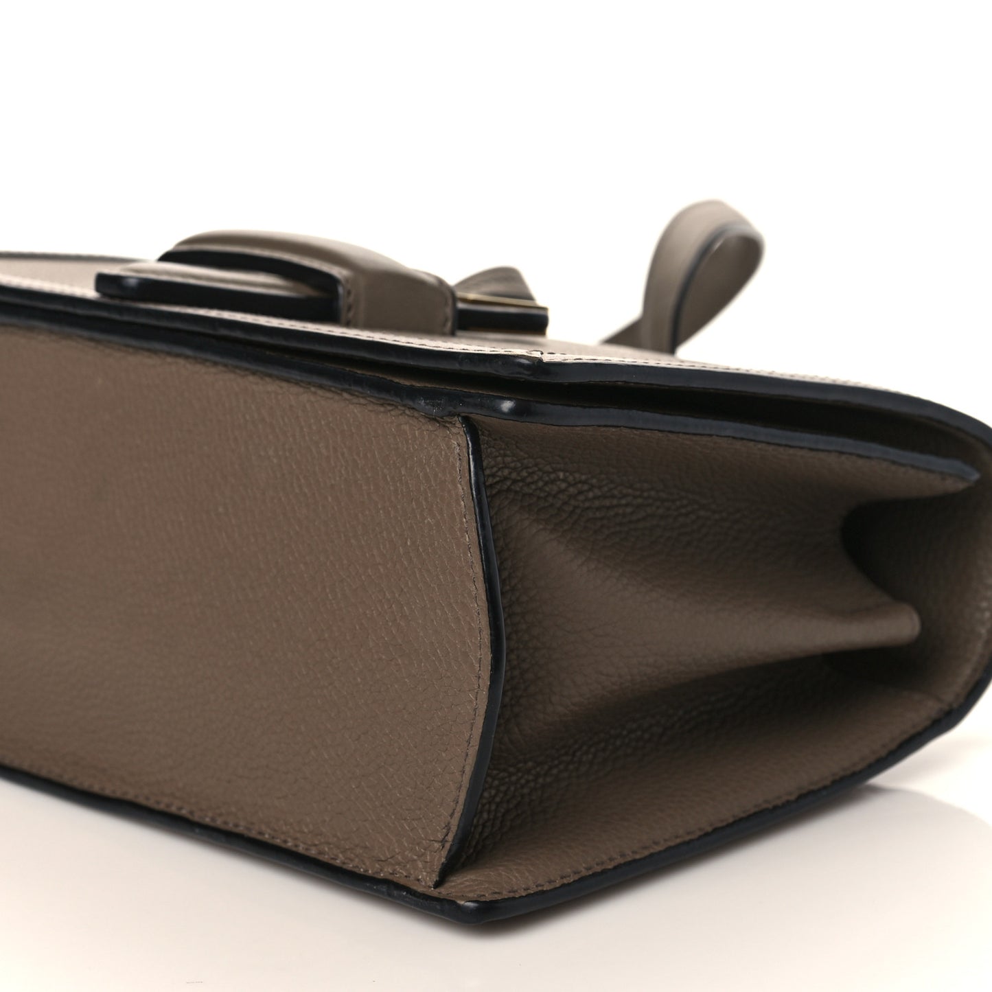 Grained Calfskin Medium Barcelona Shoulder Bag Taupe