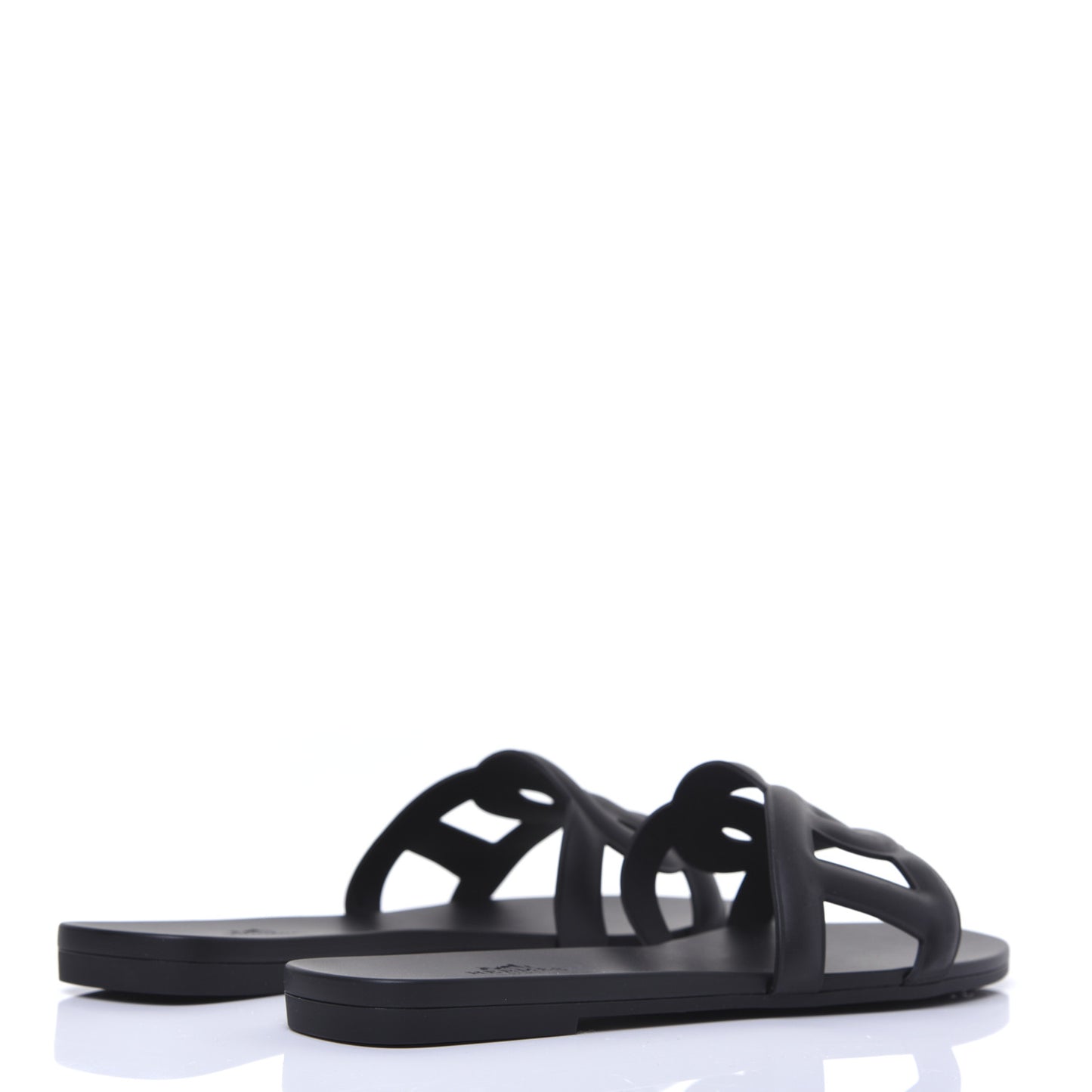 Rubber Aloha Sandals 38 Black