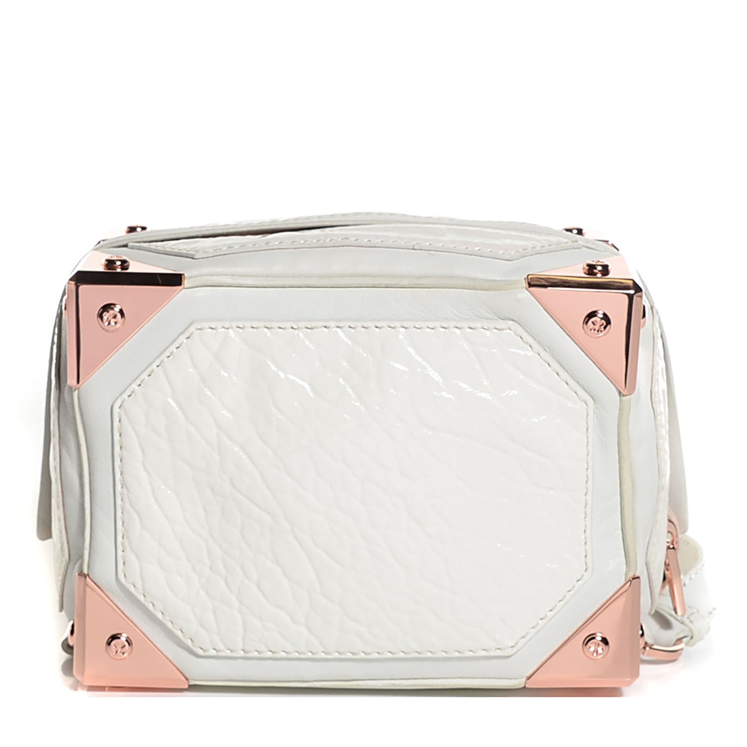 Alexander Wang Lambskin Patent Jade Clutch White 1 of 8