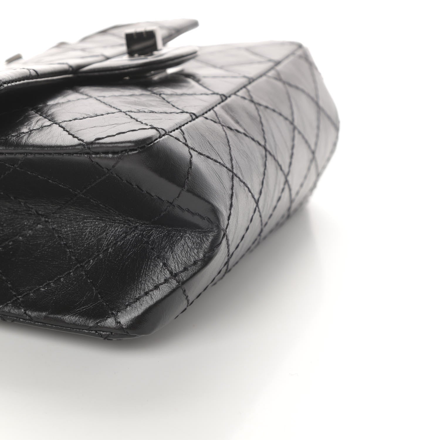 Chanel Aged Calfskin Quilted 2.55 Reissue Mini Flap So Black 11 of 13