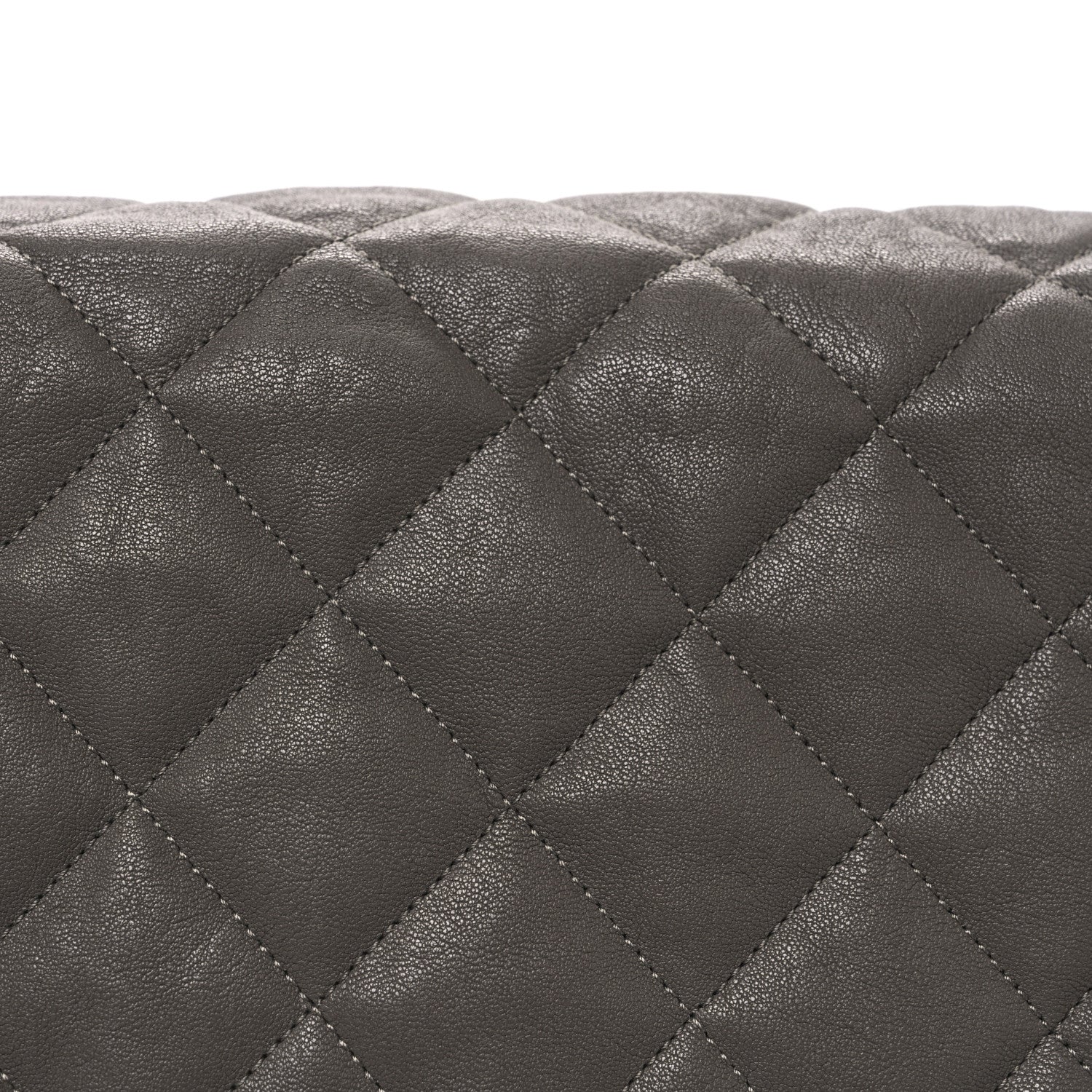 Chanel Washed Lambskin Quilted Chain Around Maxi Flap Taupe 8 of 10