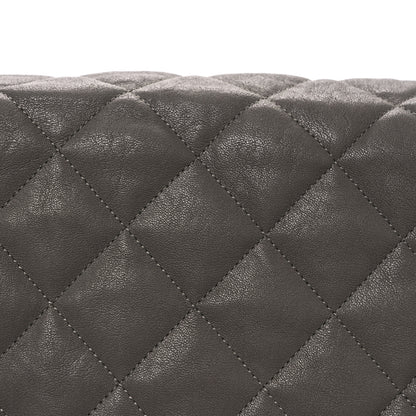Chanel Washed Lambskin Quilted Chain Around Maxi Flap Taupe 8 of 10