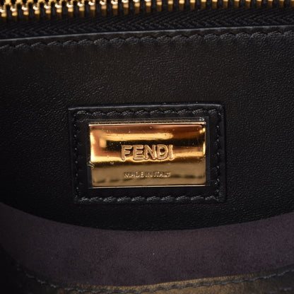 Fendi Vitello Seta Shiny Nappa Medium Peekaboo Iconic Satchel Black 7 of 9