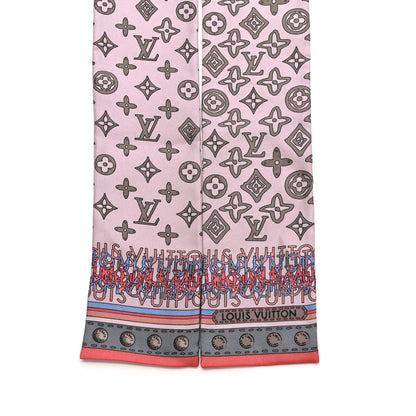 Louis Vuitton Silk Monogram Map Bandeau Rose Poudre 2 of 5