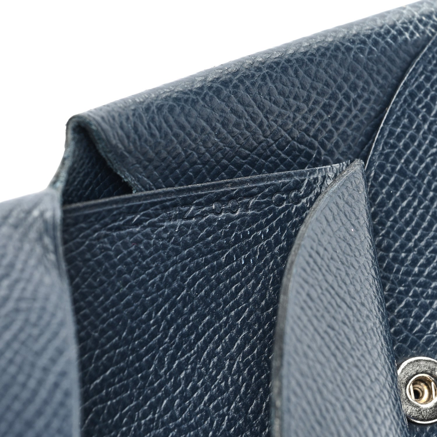 Hermes Epsom Duo Calvi Card Case Bleu Indigo 7 of 9