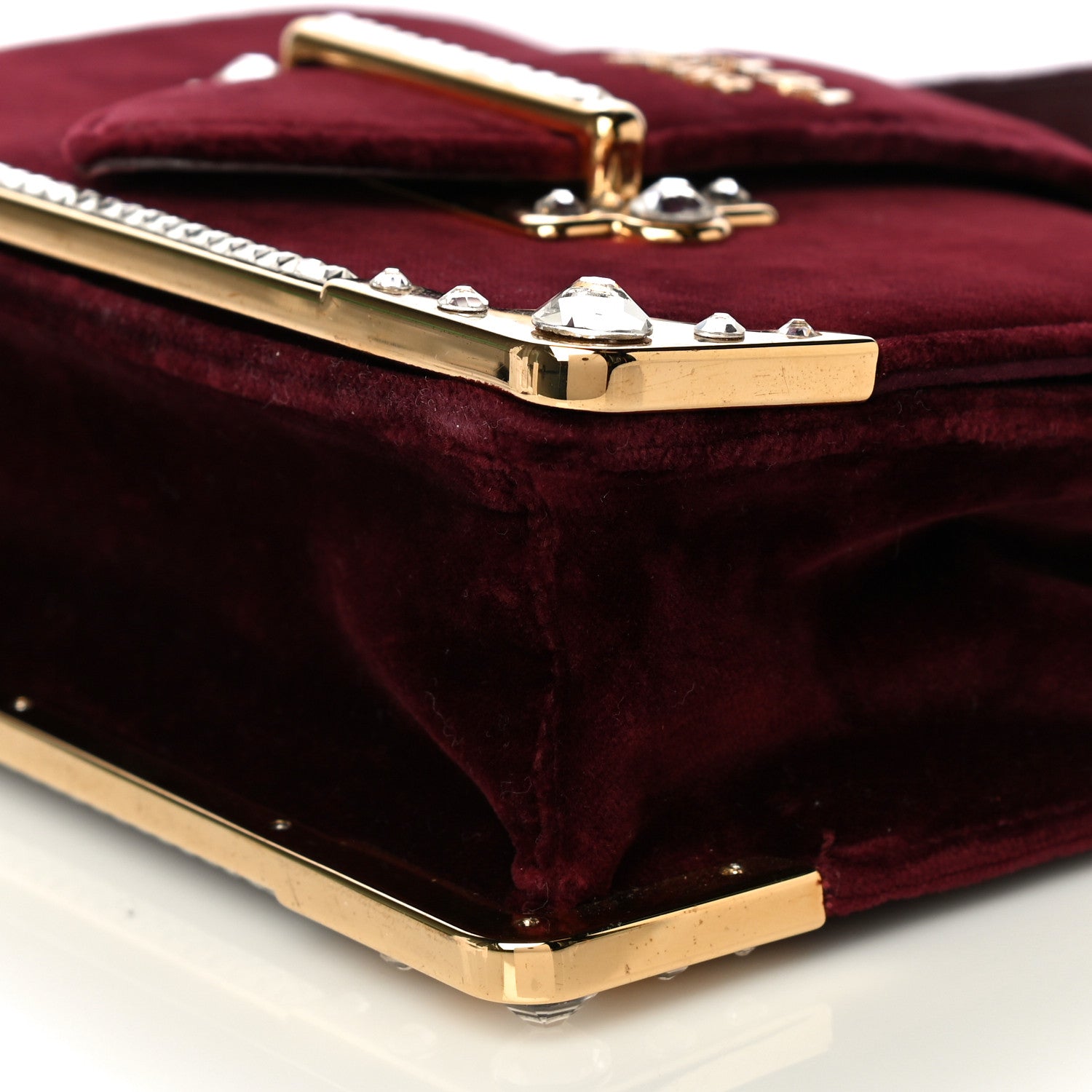 Prada Velvet Crystal Cahier Shoulder Bag Ribes 10 of 13