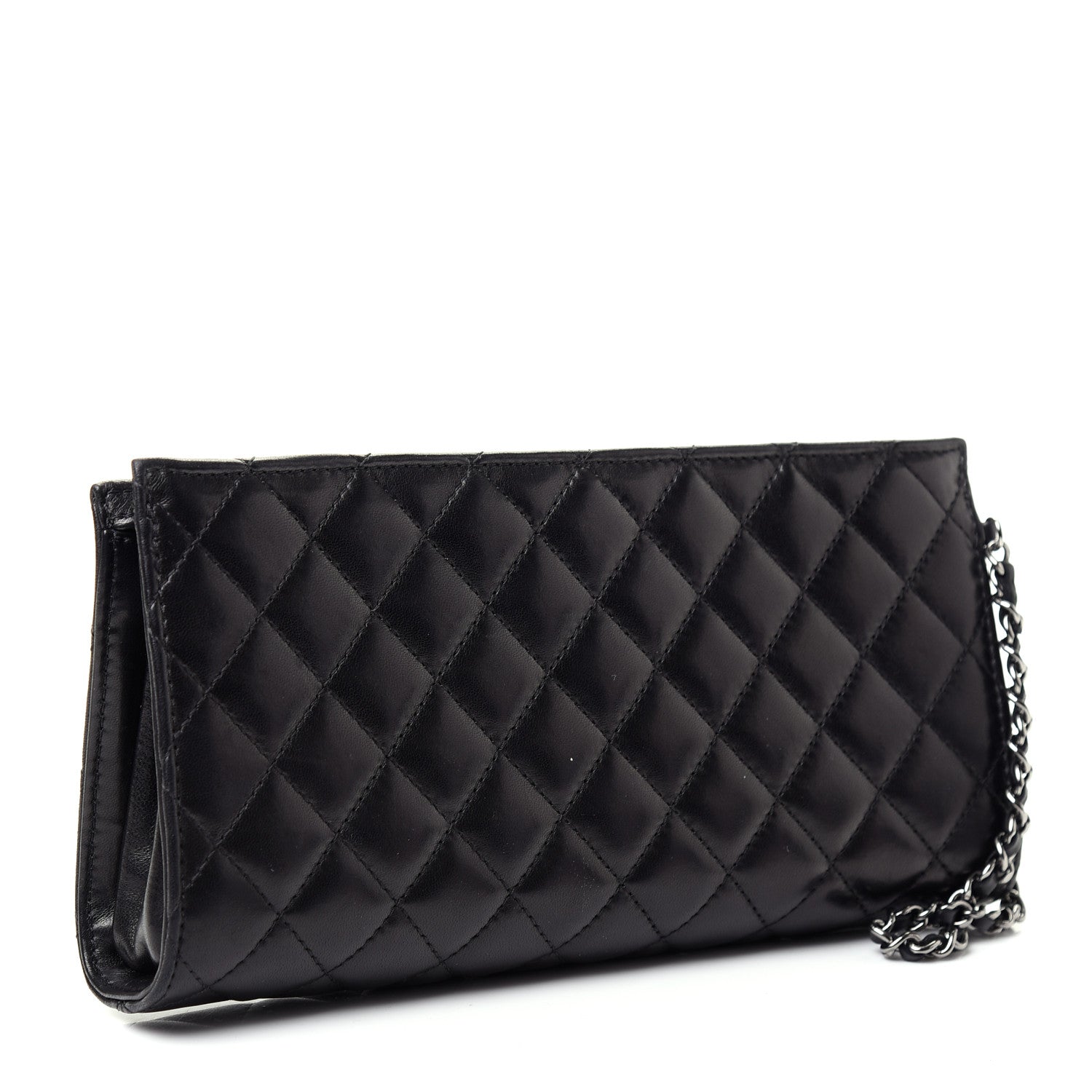 Chanel Lambskin Mineral Nights Pochette Wristlet Black 2 of 8