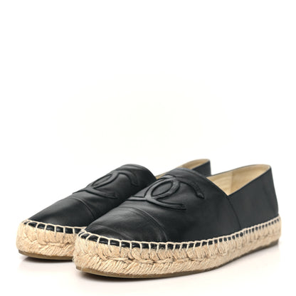 Chanel Lambskin CC Espadrilles 38 Black 4 of 11